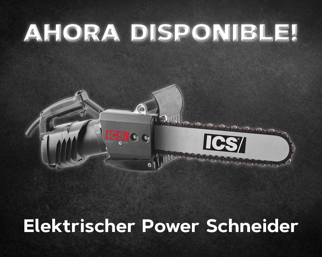 Caja negra con cortadora eléctrica de hormigón